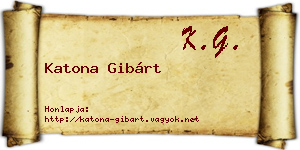 Katona Gibárt névjegykártya