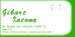 gibart katona business card